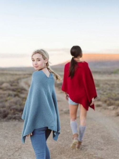 Merino and Mohair Poncho