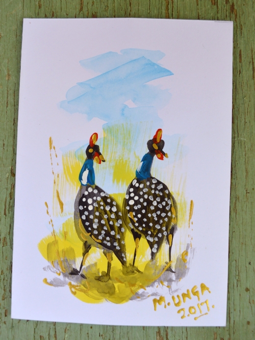 Two Guinea Fowls