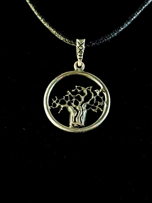 Baobab Tree in Circle Pendant