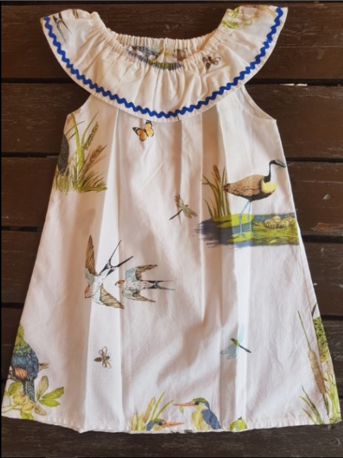 Dress Birds Of Africa With Collar