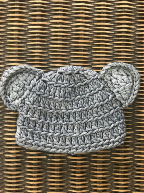 Bear Beanie - Blue-Grey