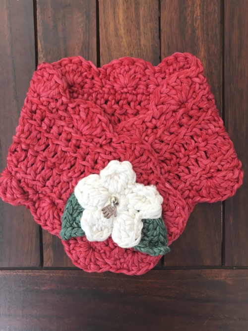 Miss Muffet Buttonhole Scarf Large - Raspberry