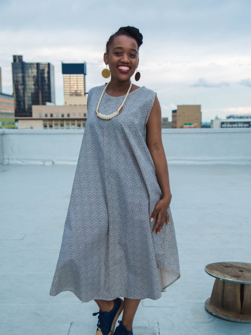 Tent Dress - Gold and Black Floral