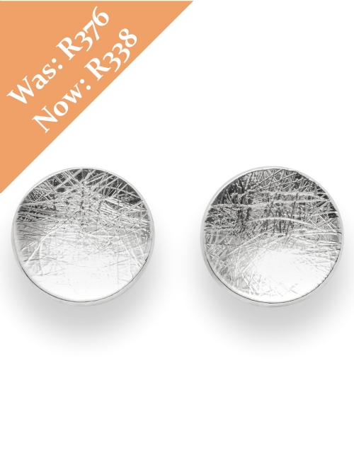 Silver Round Shape Stud Earrings