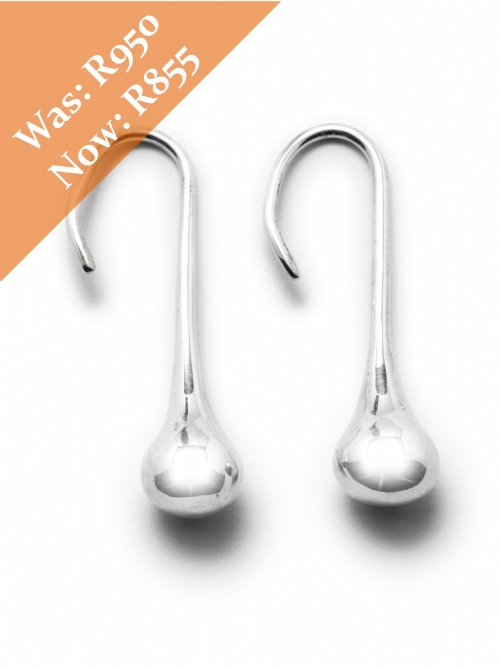 Silver Dew Hoop Earrings