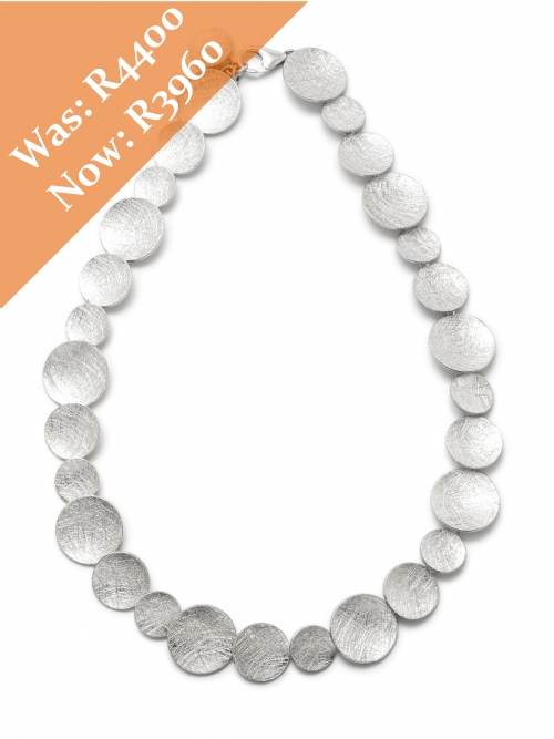 Silver Solid Round Disc Neck Chain 