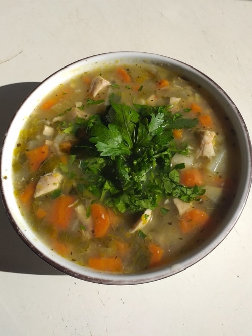 Soup Chicken & Vegetables, 850ml - frozen