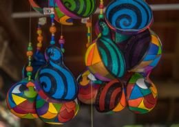 Calabash mobiles and bird feeders